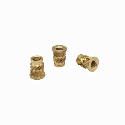 Fabrik Großhandel Custom Messing Knurled Nut Durch-Loch Knurled Nut Kupfer Inserte Kupfer Blumenmutter