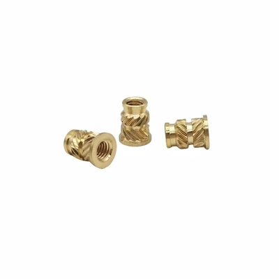 Fabrik Großhandel Custom Messing Knurled Nut Durch-Loch Knurled Nut Kupfer Inserte Kupfer Blumenmutter