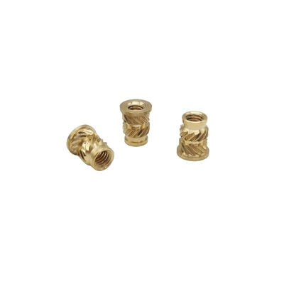 Fabrik Großhandel Custom Messing Knurled Nut Durch-Loch Knurled Nut Kupfer Inserte Kupfer Blumenmutter