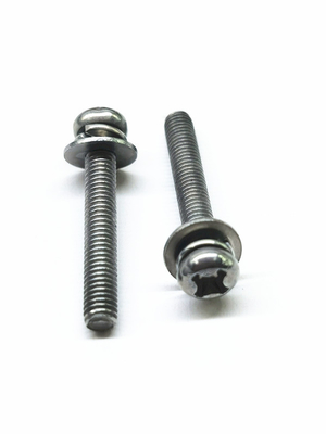 SEMS Kohlenstoffstahlmaschinen Schrauben Zink Nickellegierung Edelstahl Originalfarbe M4X16