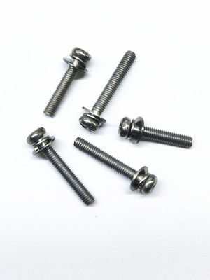 SEMS Kohlenstoffstahlmaschinen Schrauben Zink Nickellegierung Edelstahl Originalfarbe M4X16