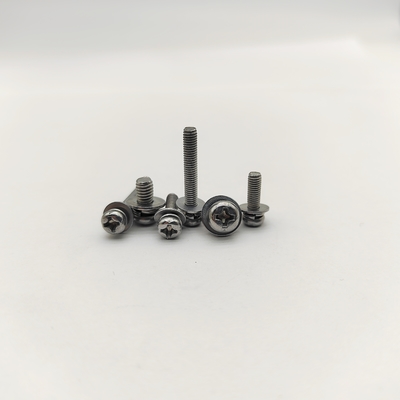 Phillips-Linsenkopfschrauben mit Sicherungsscheiben, verzinkt M4-M12