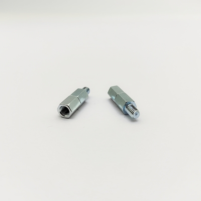 M4 Hex Standoff-Schraube 8 mm Edelstahl Blau-Zinkplattiert