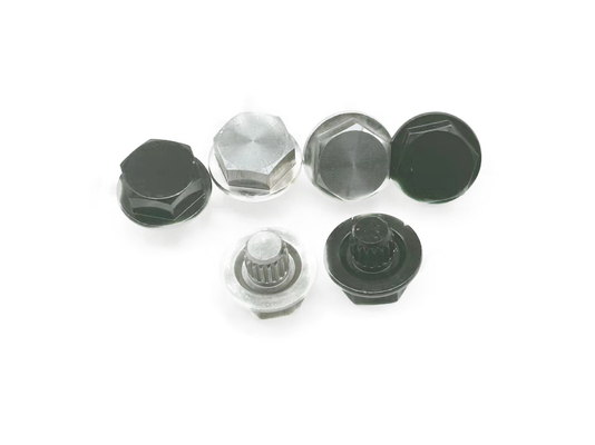 Elektrophorese-Befestiger-schraubt schwarze Hexen-Nabe des Grad-8,8 17.0mm Flansch-Durchmesser