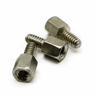 10.8mm Polierte Hex #4-40 Kopf Stahl Abstandsschrauben Edelstahl Hexagonal Single Abstandsschraube