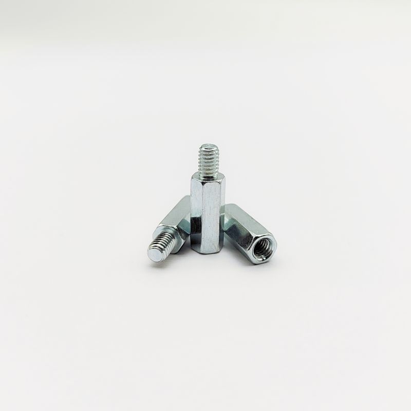 Hochleistungs-Sechskant-Abstandsschraube, Stecker-Buchse - Industriequalität - Blau-Zink beschichtet - M4 bis M10