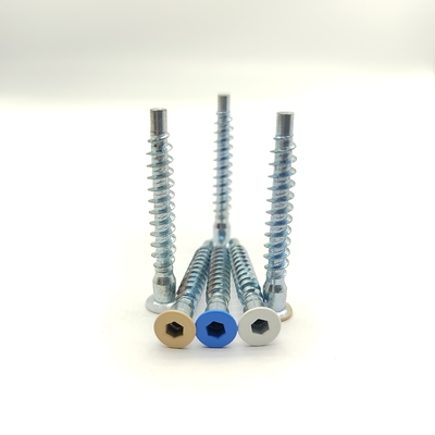 Möbel Schrauben Hex-Steckdose Countersunk Selbstklemmen Zink beschichtet DIY & OEM verschiedene Farben