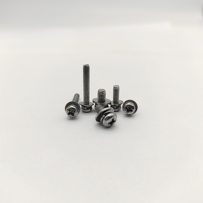 Phillips-Pan-Kopfschrauben mit Sperrwaschern Zinkverzinkte Feder + Flachwaschmaschine inklusive Anti-Lockerung M4-M12