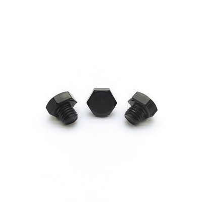 M8x1,25mm Sechskantschraube aus Edelstahl 12,3mm schwarz galvanisiert